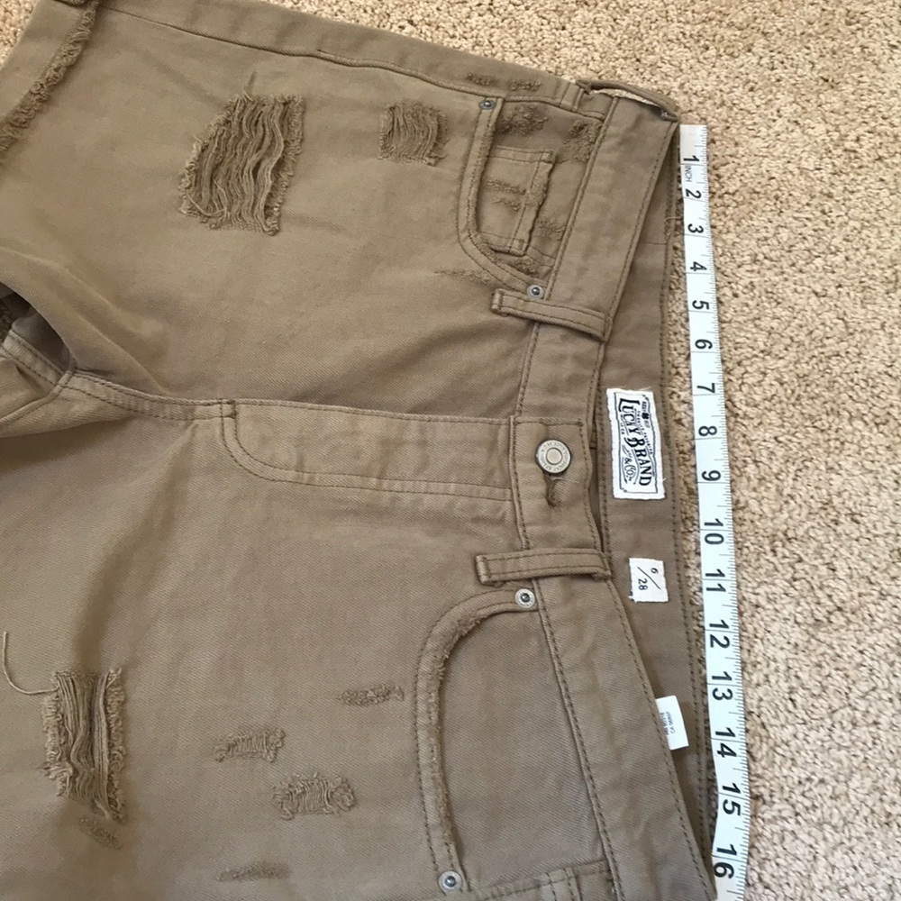 LUCKY BRAND size 6 light Olive boyfriend shorts - Picture 11 of 11